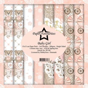 Paper Favourites Baby girl 3x8design 15x15cm 200g
