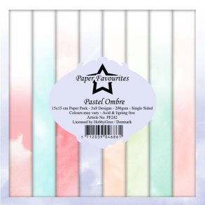 Paper Favourites Pastel ombre 3x8 design 15x15cm 200g