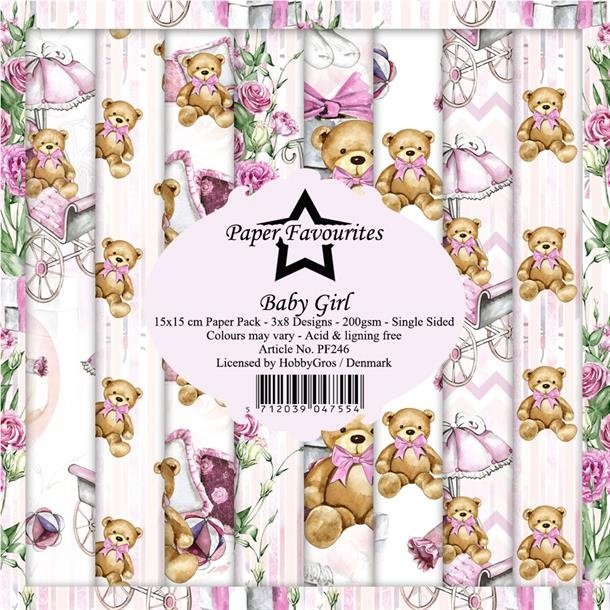 Paper Favourites Baby girl 3x8 design 15x15cm 200g