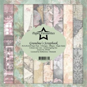 Paper Favourites Grandmas scrapbook 3x8design 15x15cm 200g