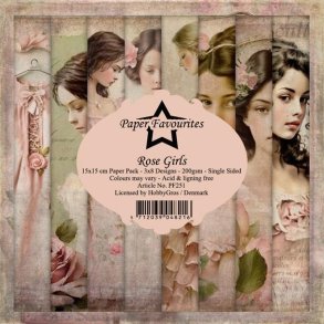 Paper Favourites Rose girls 3x8 design 15x15cm 200g