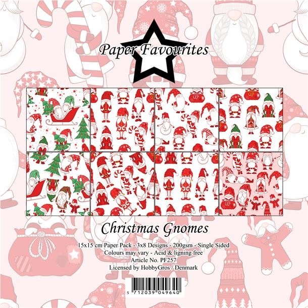 Paper Favourites Christmas gnomes 3x8 design 15x15cm 200g
