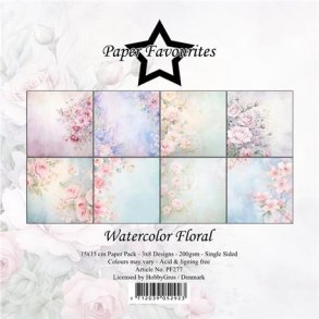 Paper Favourites Watercolor floral 3x8design 15x15cm 200g