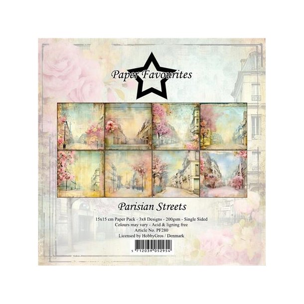 Paper Favourites Parisian streets 3x8design 15x15cm 200g