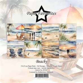 Paper Favourites Beachy 3x8design 15x15cm 200g