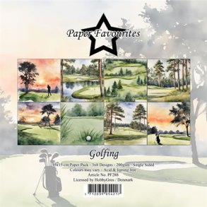 Paper Favourites Golfing 3X8design 15x15cm 200g