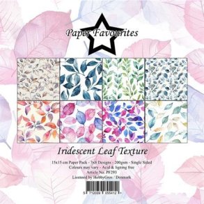 Paper Favourites Iridescent leaf texture 3x8design 15x15cm200g