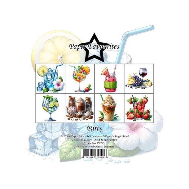 Paper Favourites Party 3x8design 15x15cm 200g