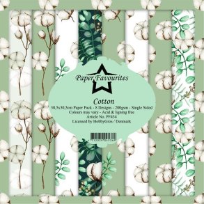 Paper Favourites Paper pack Cotton 8 ark 30,5x30,5cm 200g