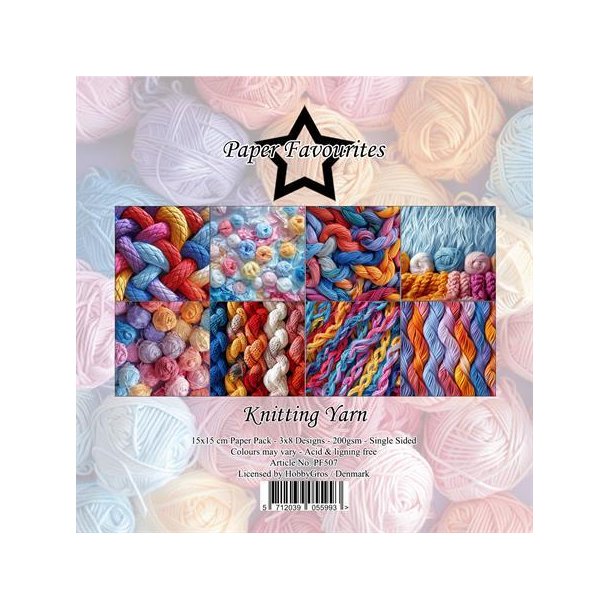 Paper Favourites Knitting Yarn 3x8design 15x15cm 200g