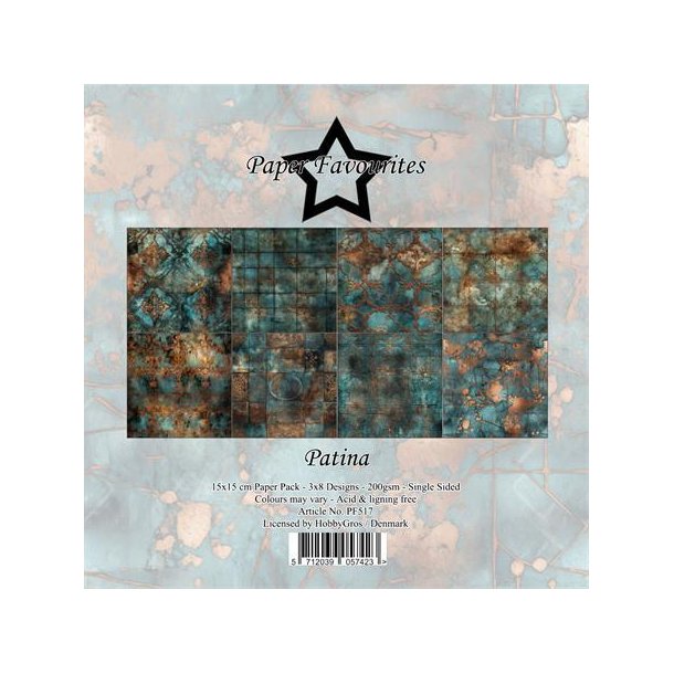 Paper Favourites Patina 3x8design 15x15cm 200g