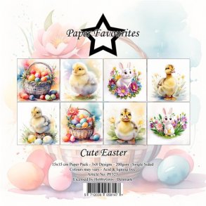Paper Favourites Paper Pack Cute Easter 3x8design 15x15cm 200g