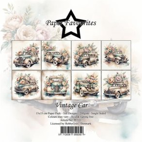 Paper Favpurites Vintage car 3x8design 15x15cm 200g