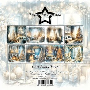 Paper Favourites Christmas trees 24 ark 15x15cm 200g
