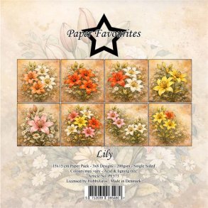 Paper Favourites Lily 24 ark 15x15cm 200g