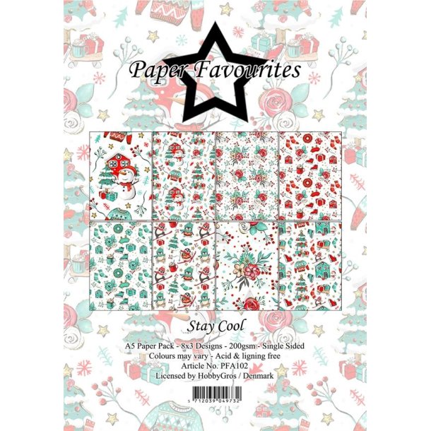 Paper Favourites Stay cool A5 3x8design 14,85x10,5cm 200g