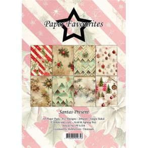 Paper Favourites Santas present A5 14,85x10,5cm 3x8design 200g