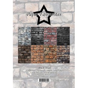 Paper Favourites Brick wall 3x8design 14,85x21cm 200g