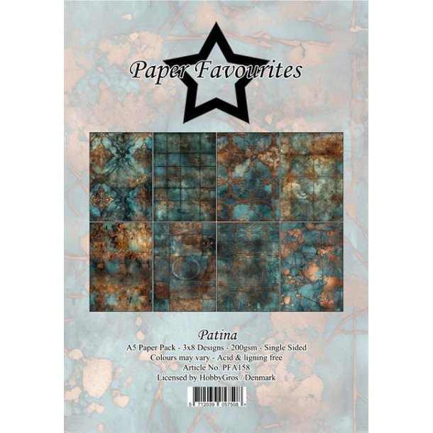 Paper Favourites Patina 3x8design 14,85x21cm 200g