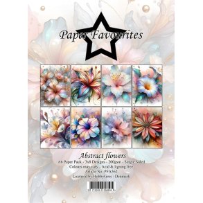 Paper Favourites Abstract flowers A6 3x8design 10,5x14,8cm 200g