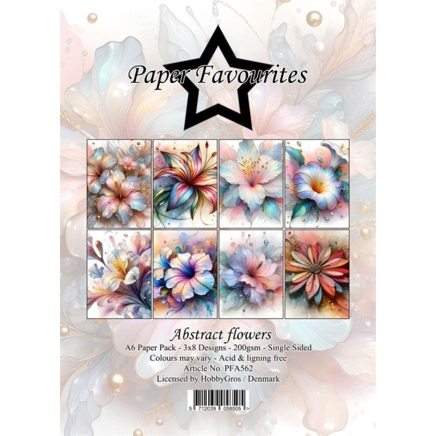 Paper Favourites Abstract flowers A6 3x8design 10,5x14,8cm 200g