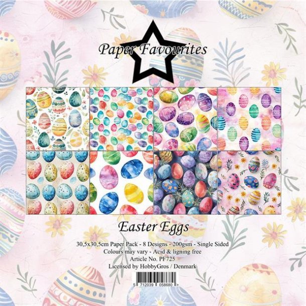 By Lene Easter eggs 8ark 30,5x30,5cm 200g