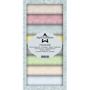 Paper Favourites slim card Crosswood 10x21cm 3x8 design 200g