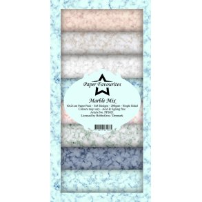 Paper Favourites slim card Marble mix 3x8 desig 10x21cm 200g