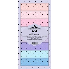 Paper Favourites Slimcard Polka Dots 3x8 design 10x21cm 200g