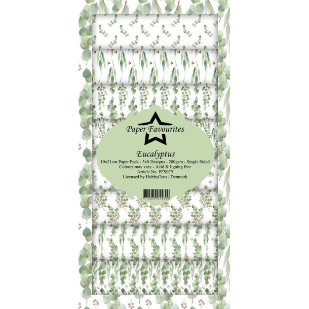 Paper Favourites slimcard Eucalyptus 10x21cm 200g