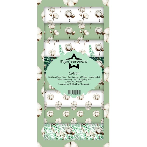 Paper Favourites slimcard Cotton 3x8 design 10x21cm 200g
