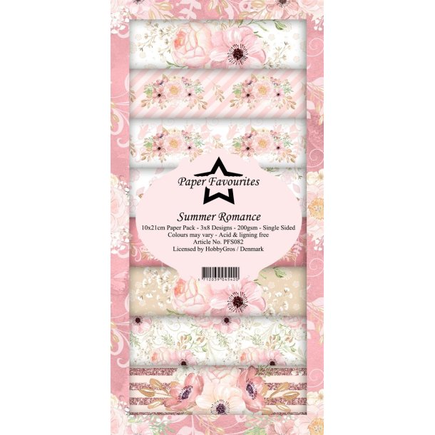 Paper Favourites slimcard Summer Romance 3x8 design 10x21cm 200g