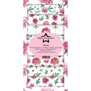 Paper Favourites slimcard Peony 3x8design 10x21cm 200g