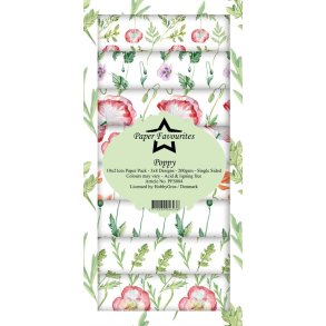 Paper Favourites slimcard Poppy 3x8design 15x15cm 200g