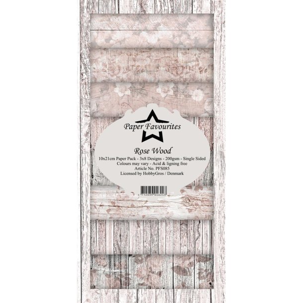 Paper Favourites slimcard Rose wood 3x8design 15x15cm 200g