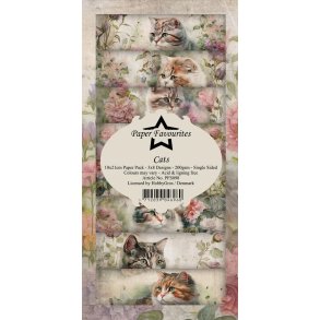 Paper Favourites slimcard Cats 3x8 design 10x21cm 200g