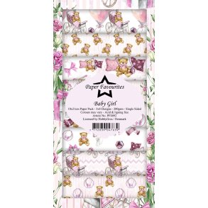 Paper Favourites slimcard Baby girl 3x8design 10x21cm 200g