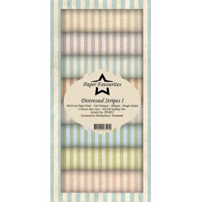 Paper Favourites slim card Distressed Stripes 1 10x21cm 3x8 design 200g
