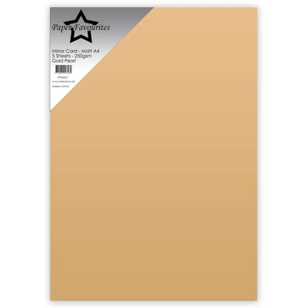 Ppaper Favourites mirror card mat gold pearl A4 250g