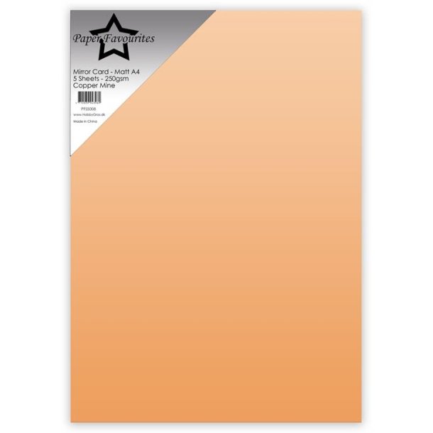 Paper Favourites mirror card mat copper mine A4 250g