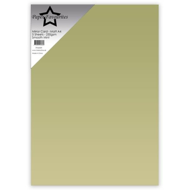 Paper Favourites mirror card mat smooth mint A4 250g