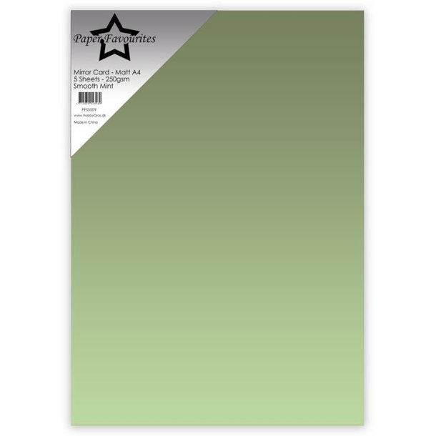 Paper Favourites mirror card mat opalecent green A4 250g