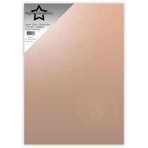 Paper Favourites mirror Card glossy rose platinum A4 250g
