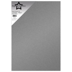 Paper Favourites  Pearl Paper Silver grey A4 2 sidet 140g