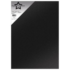 Paper Favourites  Pearl Paper Black A4 2 sidet 140g