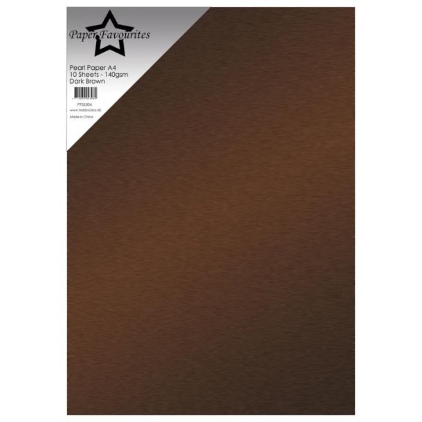 Paper Favourites  Pearl Paper Dark brown A4 2 sidet 140g