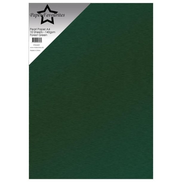 Paper Favourites  Pearl Paper Forest green A4 2 sidet 140g