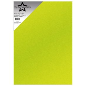 Paper Favourites  Pearl Paper Yellow green A4 1 sidet 130g