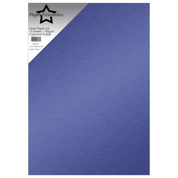 Paper Favourites  Pearl Paper Logwood purple A4 1 sidet 130g