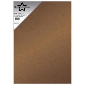 Paper Favourites  Pearl Paper Golden brown A4 2 sidet 240g